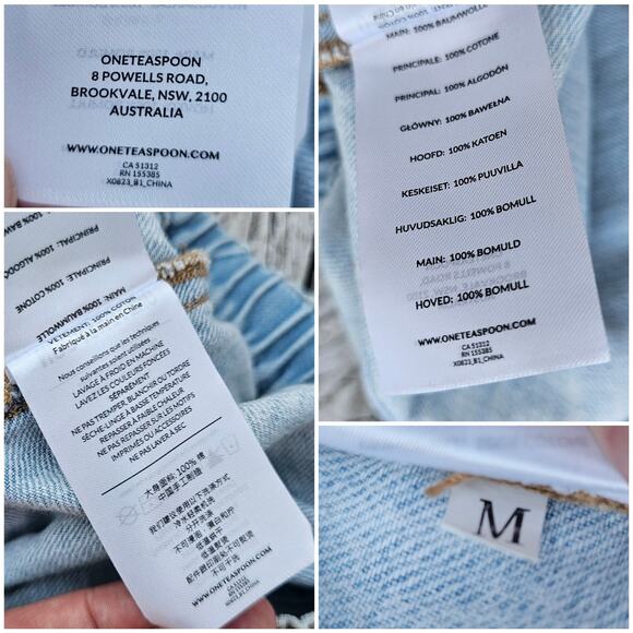 Boyfriend Joggers One Teaspoon Shabbies Jeans Size Med Light Wash Cotton Denim - Picture 7 of 14